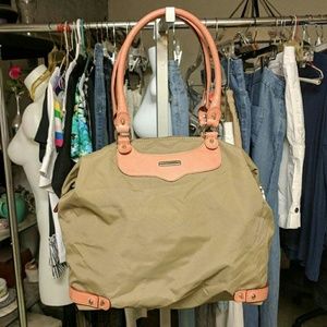 NWT Rebecca Minkoff Travel Tote Purse studs coral